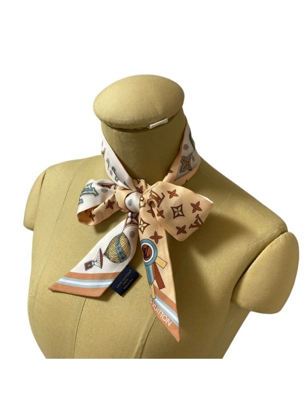 Louis Vuitton Bandeau BB From the Cloud Silk Scarf S Beige Multicolor - Picture 5 of 7